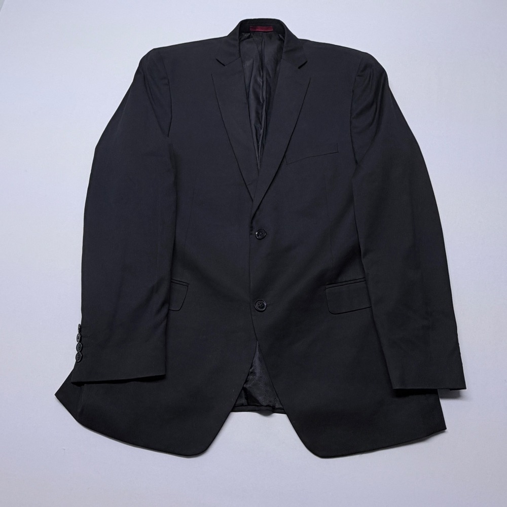 Alfani Mens Slim Fit Black Two Button Blazer Suit Jacket 42L Macys Exclusive